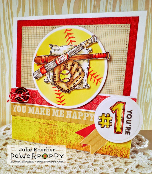 Baseball Vignette Digital Stamp Set