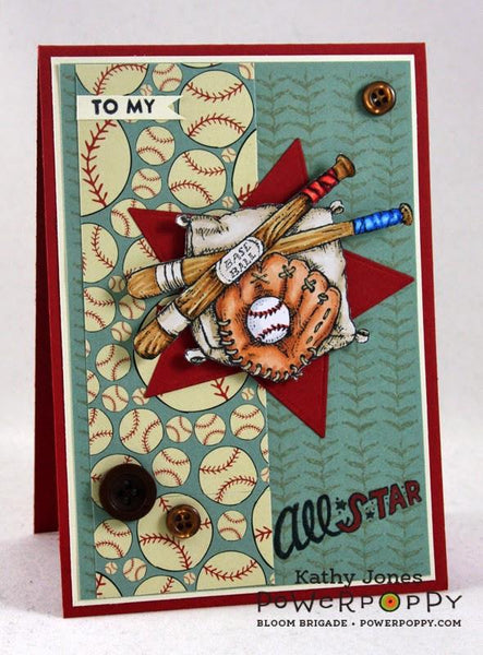 Baseball Vignette Digital Stamp Set
