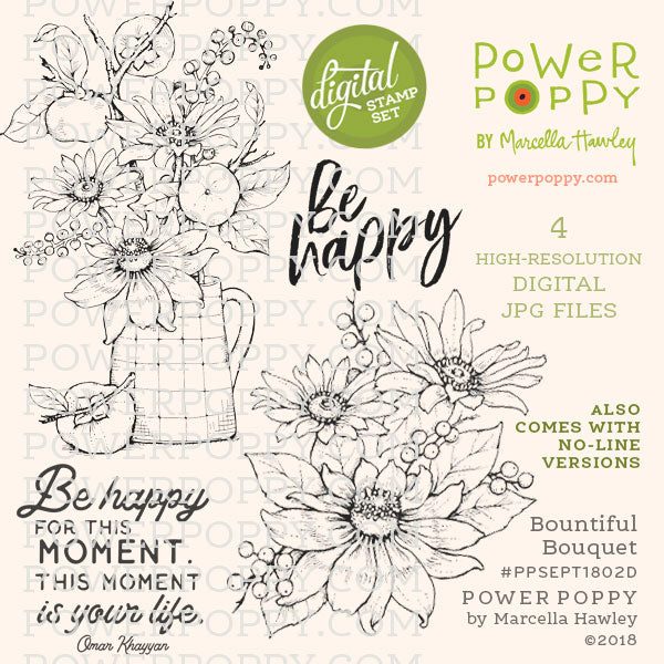 Bountiful Bouquet Digital Stamp Set