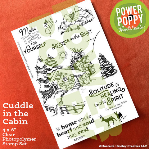 Cuddle in the Cabin Clear Polymer Stamp Set