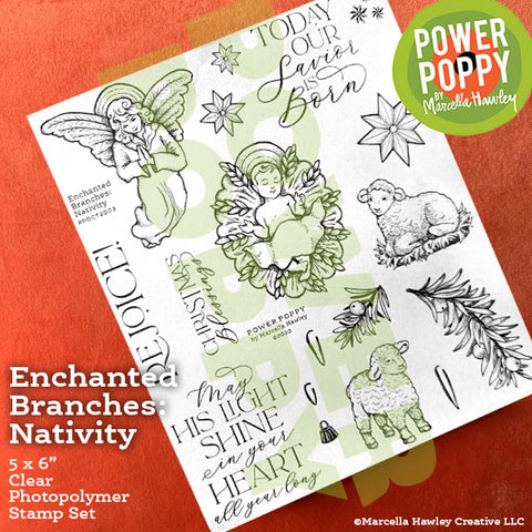 Enchanted Branches: Nativity Clear Polymer Stamp Set