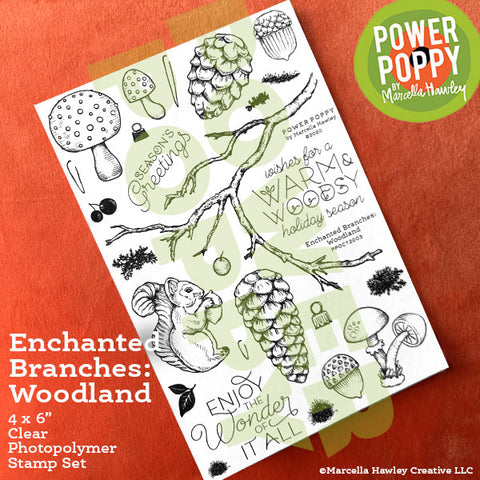Enchanted Branches: Woodland Clear Polymer Stamp Set