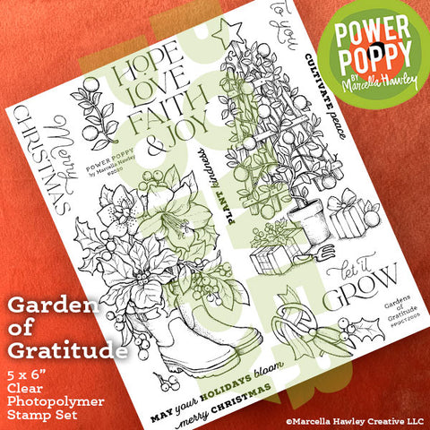 Garden of Gratitude Clear Polymer Stamp Set