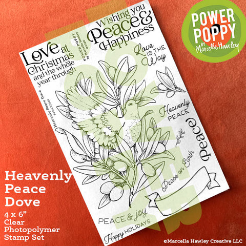 Heavenly Peace Dove Clear Polymer Stamp Set