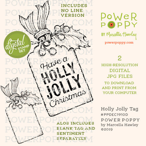 Holly Jolly Tag Digital Stamp Set