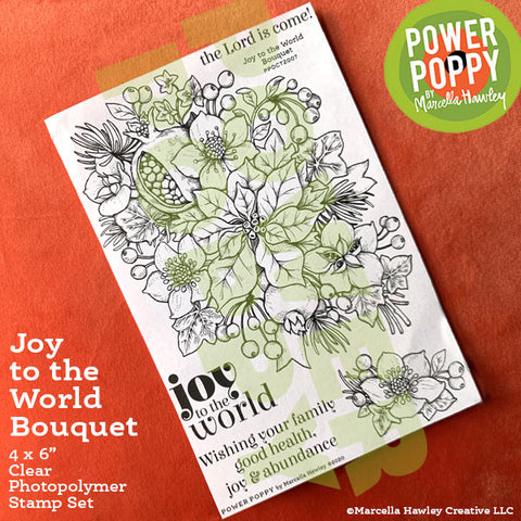 Joy to the World Bouquet Clear Polymer Stamp Set