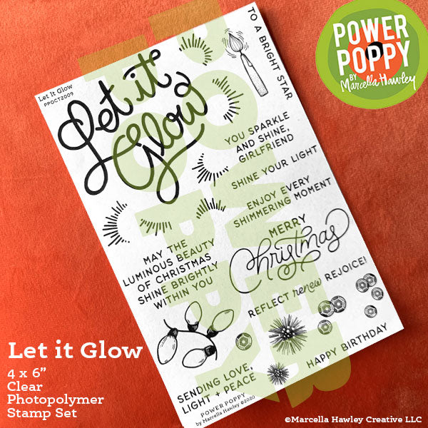 Let It Glow Clear Polymer Stamp Set