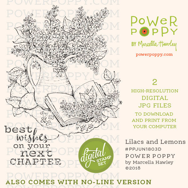 Lilacs and Lemons Digital Stamp Set