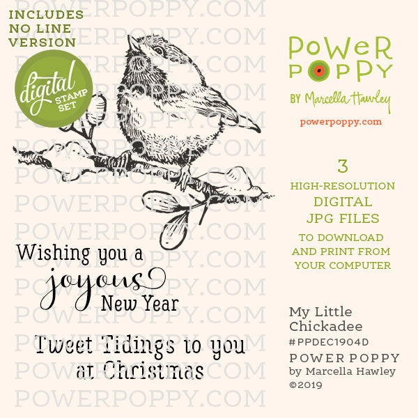 My Little Chickadee Digital Stamp Set