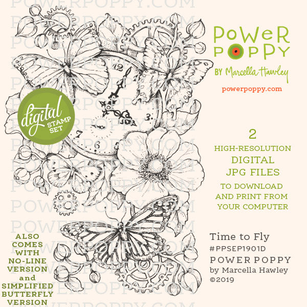 Time to Fly Digital Stamp Set