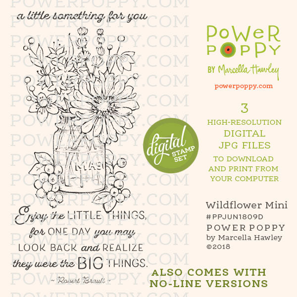 Wildflower Mini Digital Stamp Set