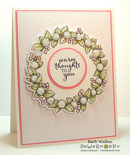 Wreath: Felt Leaves and Fruits Digital Stamp Set