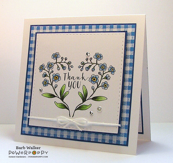 Forget-Me-Not Heart Digital Stamp Set