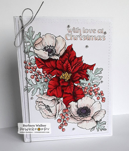 Ultimate Poinsettia Digital Stamp Set