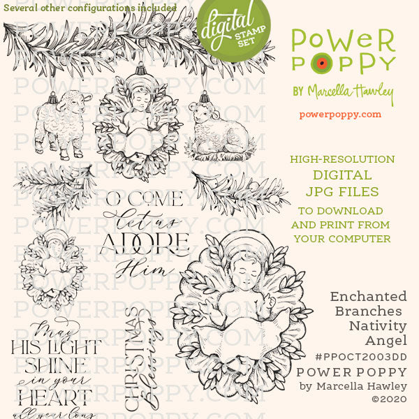 Enchanted Branches Nativity - Baby Jesus Digital Stamp Set