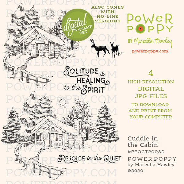 Cuddle in the Cabin Digital Stamp Set