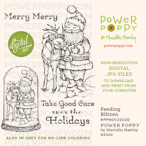 Feeding Blitzen Digital Stamp Set