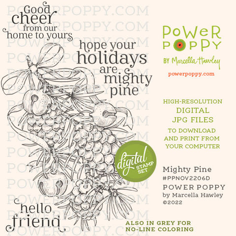 Mighty Pine Digital Stamp Set