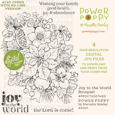 Joy to the World Bouquet Digital Stamp Set