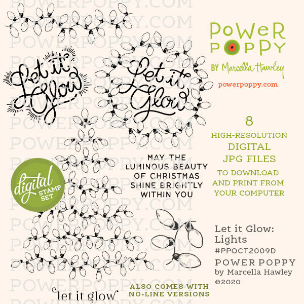 Let it Glow: Lights Digital Stamp Set