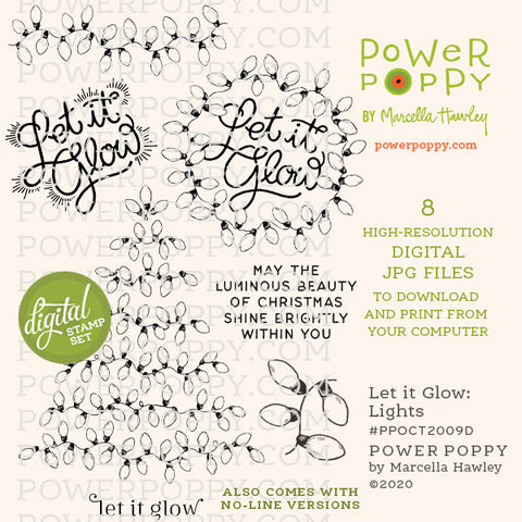 Let it Glow: Lights Digital Stamp Set