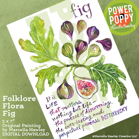 Folklore Flora Fig Watercolor Download