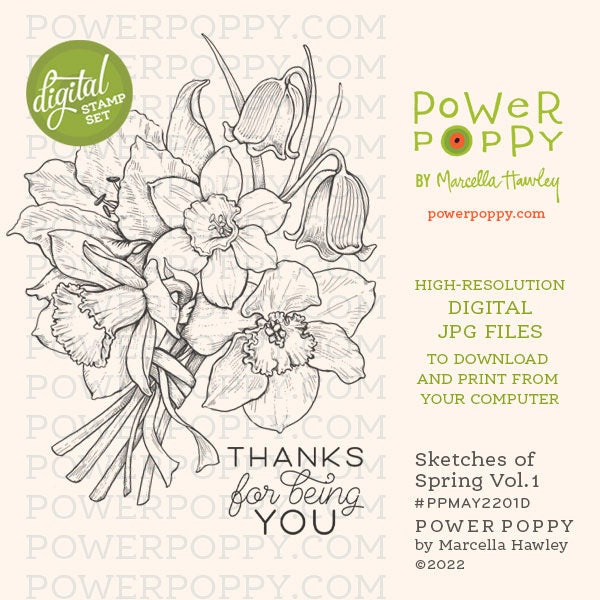 Sketches of Spring Vol. 1 Digital Stamp Set
