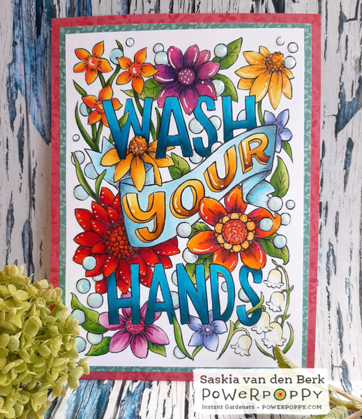 Wash Your Hands Digital Coloring Page