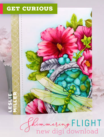 Shimmering Flight Digital Stamp Set