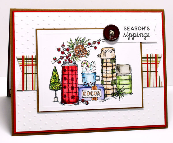 Cup of Good Cheer Digital Stamp Set with Pre-Colored Gift Tags