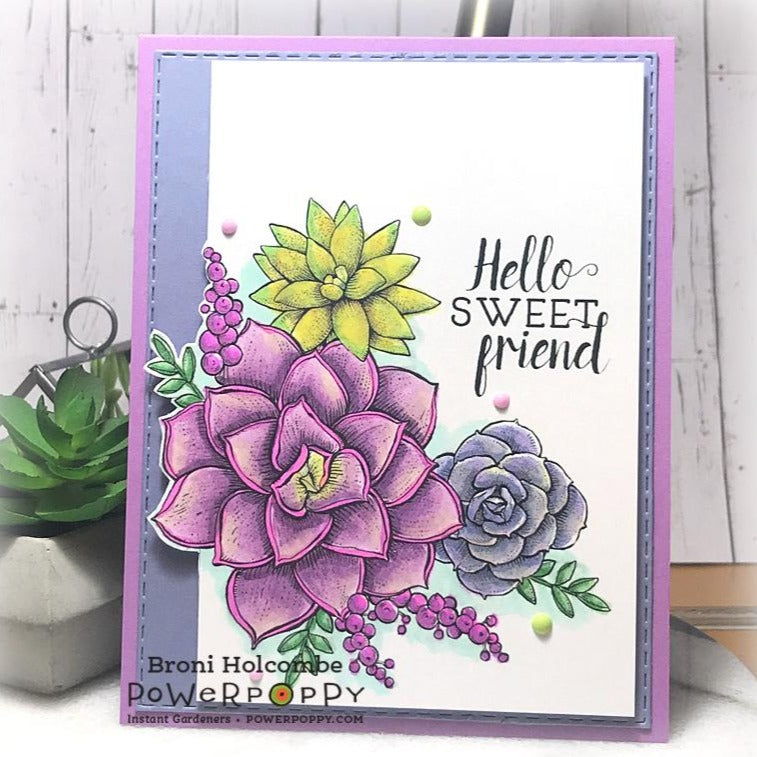 succulent postage stamps So Succulent Digital Stamp Set