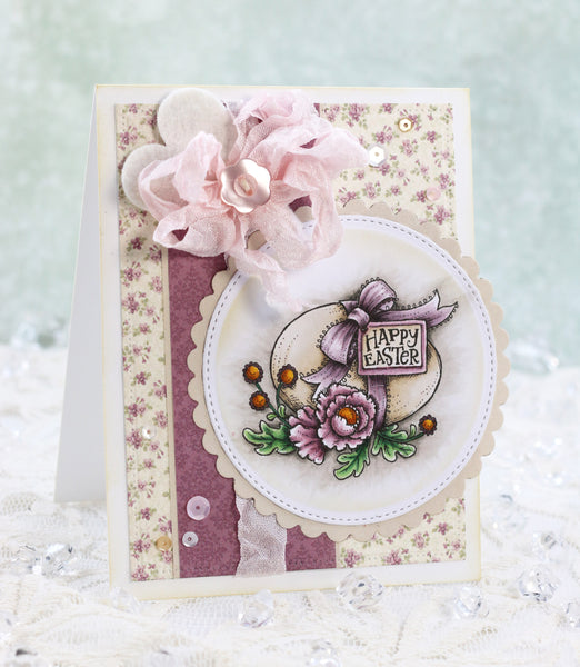 Vintage Easter Egg Digital Stamp Set