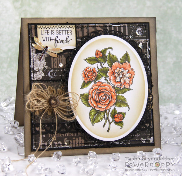 Camellias Digital Stamp Set