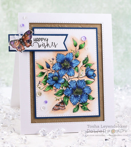 Climbing Clematis Digital Stamp Set