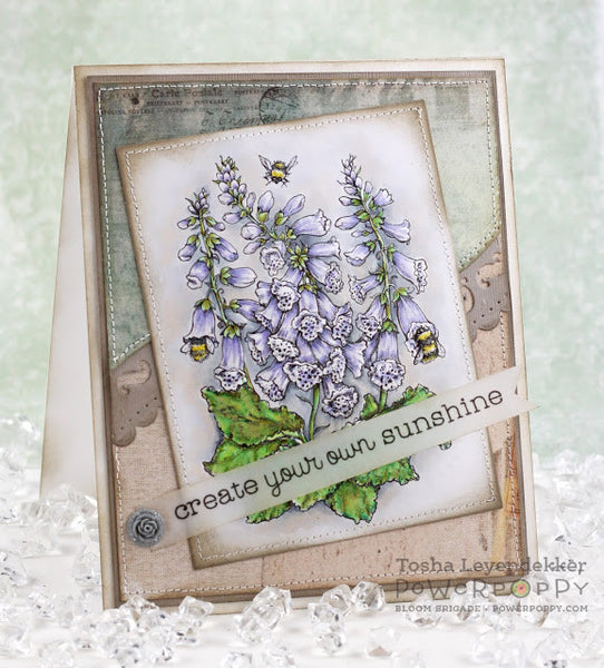 Bees in Foxglove Digital Stamp Set