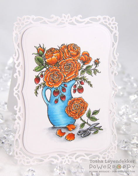 Arranging Roses Digital Stamp Set