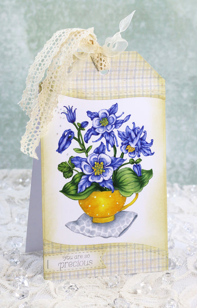 Cup of Columbine Digital Stamp Set