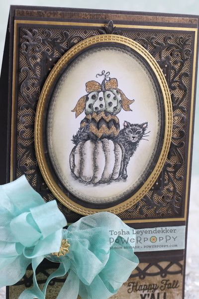 Boo Cat and Pumpkins Digital Stamp Set