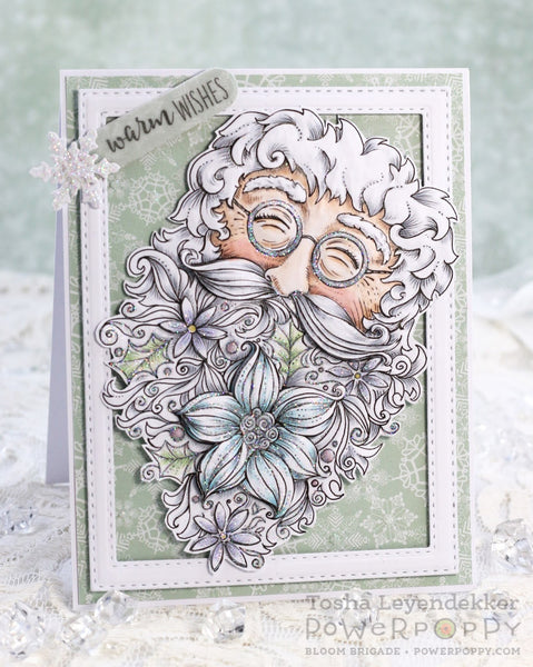 Flowering Santa Stamp Set