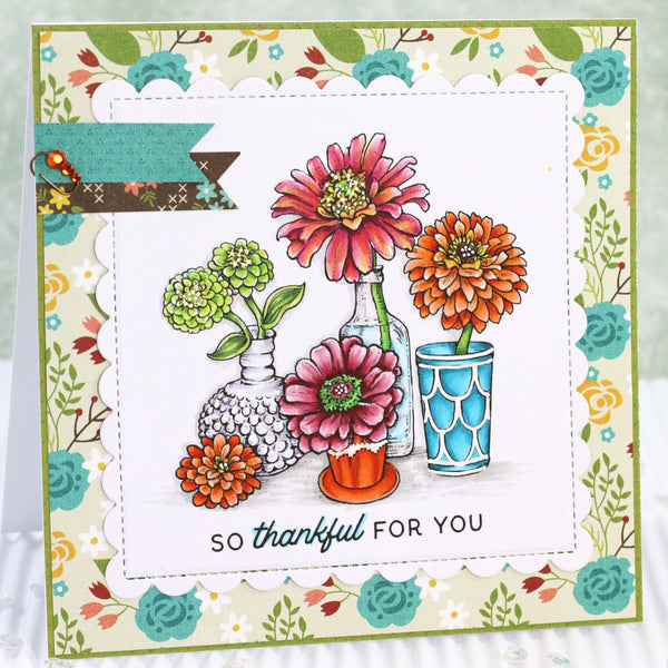 Zinnia Parade Digital Stamp Set