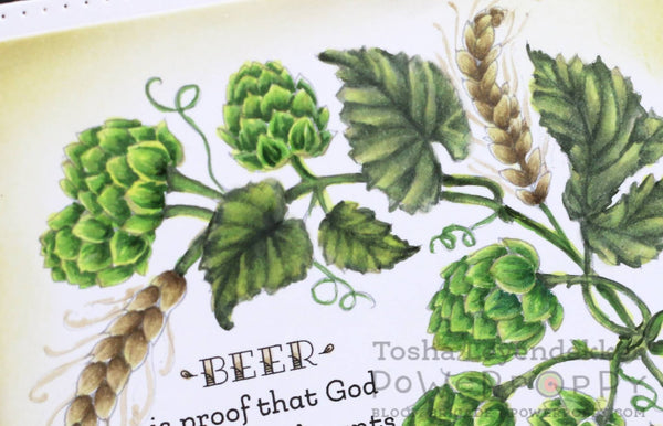 Hops and Barley Digital Stamp Set
