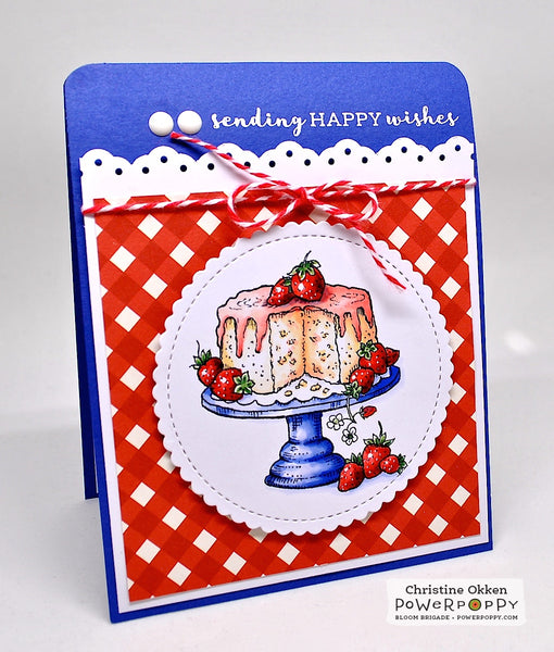 Tea Cake with Strawberries Digital Stamp Set