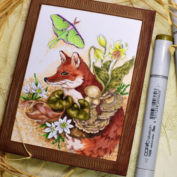 The Fox and the Moth Digital Stamp Set