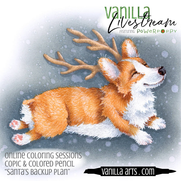 Christmas Corgi Digital Stamp Set