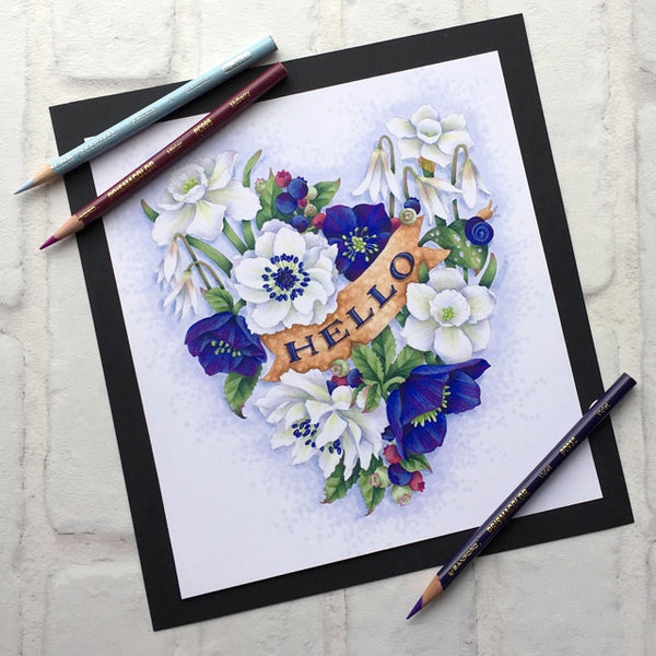 Heart Abloom Digital Stamp Set