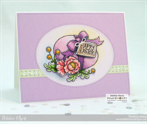 Vintage Easter Egg Digital Stamp Set