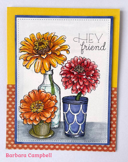 Zinnia Parade Digital Stamp Set