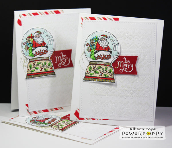 Snowglobe Greetings Digital Stamp Set