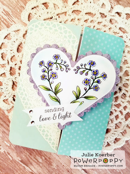 Forget-Me-Not Heart Digital Stamp Set