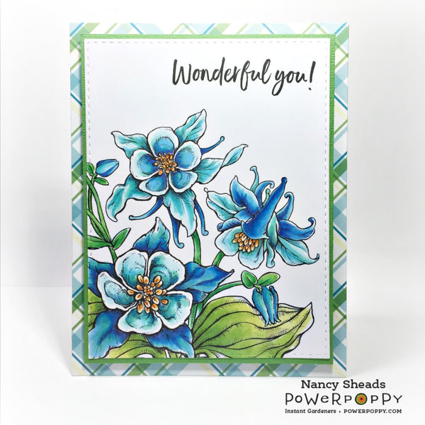 Cup of Columbine Digital Stamp Set